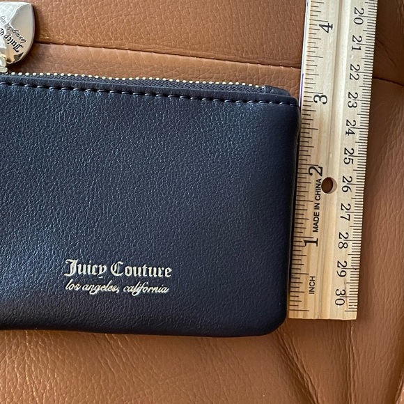 New•Juicy Couture dark brown keychain pouch with gold accents. NWOT - Picture 8 of 12